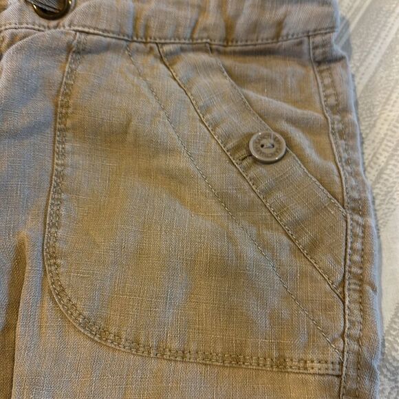Sanctuary Clothing Women’s Tan Linen Cargo-Like Tie Waist Pants - Size 28 - Picture 2 of 7